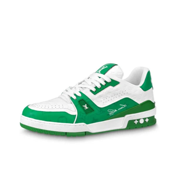 Louis Vuitton LV Trainer - #54 Signature White Green - 图片 2