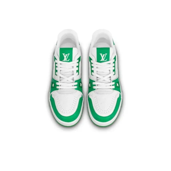 Louis Vuitton LV Trainer - #54 Signature White Green - 图片 6
