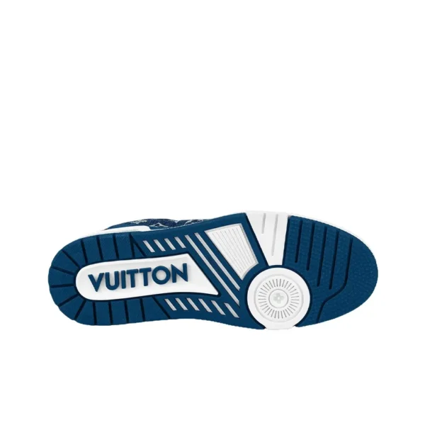 Louis Vuitton LV Trainer - Blue Monogram Denim White - 图片 6