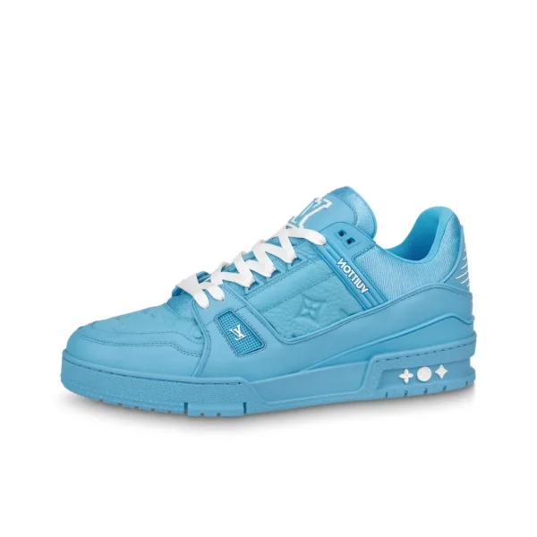 Louis Vuitton LV Trainer - Blue Embossed Monogram - 图片 4