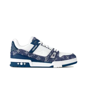 Louis Vuitton LV Trainer - Blue Monogram Denim White