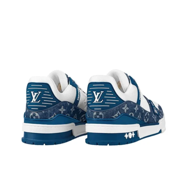 Louis Vuitton LV Trainer - Blue Monogram Denim White - 图片 3