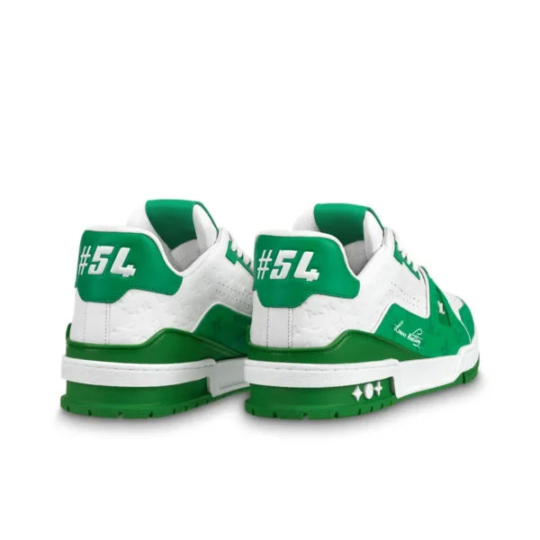 Louis Vuitton LV Trainer - #54 Signature White Green - 图片 5